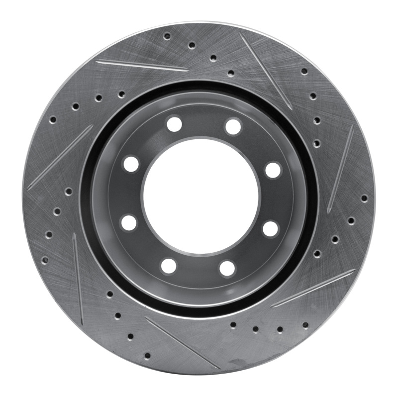 Picture of R1 05-12 Ford F-250 2WD (Super Duty) Rear Left Drilled & Slotted Silver Brake Rotor