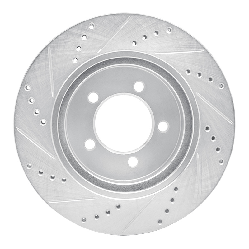 Picture of R1 06-10 Ford Explorer Sport Trac Front Right Drilled & Slotted Silver Brake Rotor