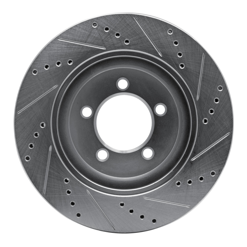Picture of R1 06-10 Ford Explorer Sport Trac Front Left Drilled & Slotted Silver Brake Rotor