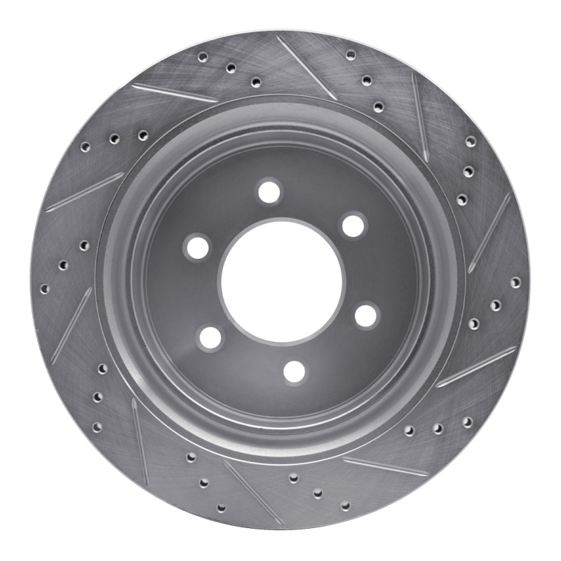 Picture of R1 12-20 Ford F-150 4WD Rear Left Drilled & Slotted Silver Brake Rotor