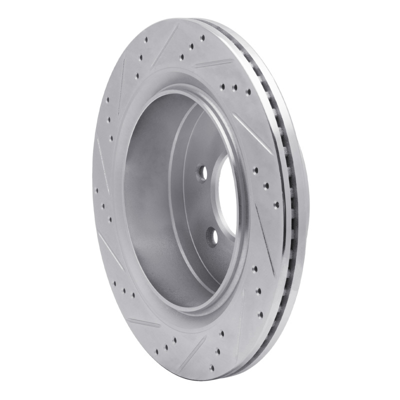 Picture of R1 12-20 Ford F-150 4WD Rear Right Drilled & Slotted Silver Brake Rotor