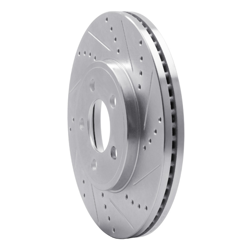 Picture of R1 03-11 Ford Crown Victoria Front Right Drilled & Slotted Silver Brake Rotor