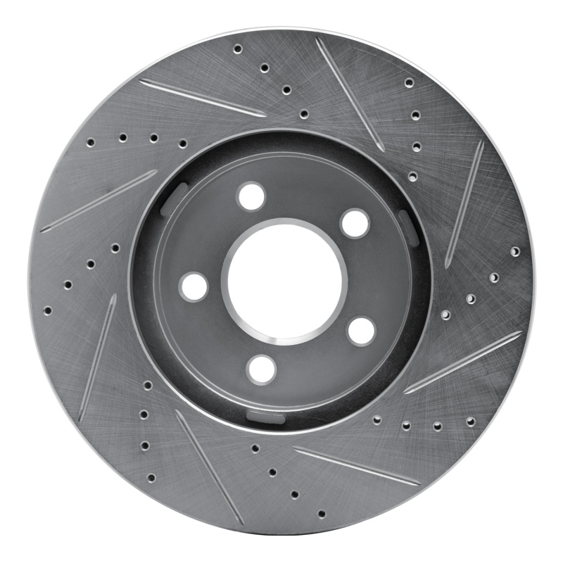 Picture of R1 03-11 Ford Crown Victoria Front Left Drilled & Slotted Silver Brake Rotor