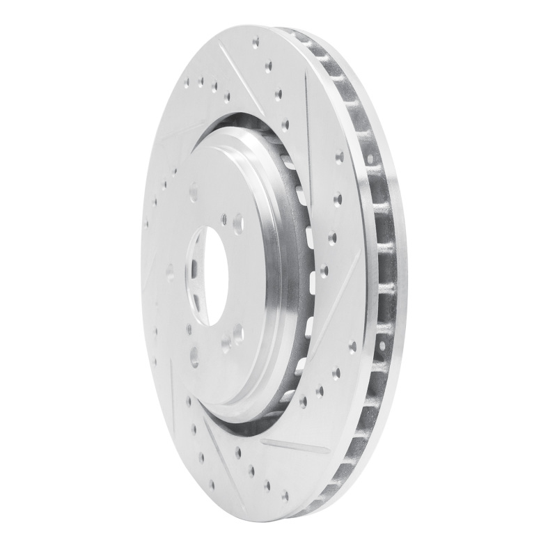 Picture of R1 14-20 Acura MDX Front Right Drilled & Slotted Silver Brake Rotor