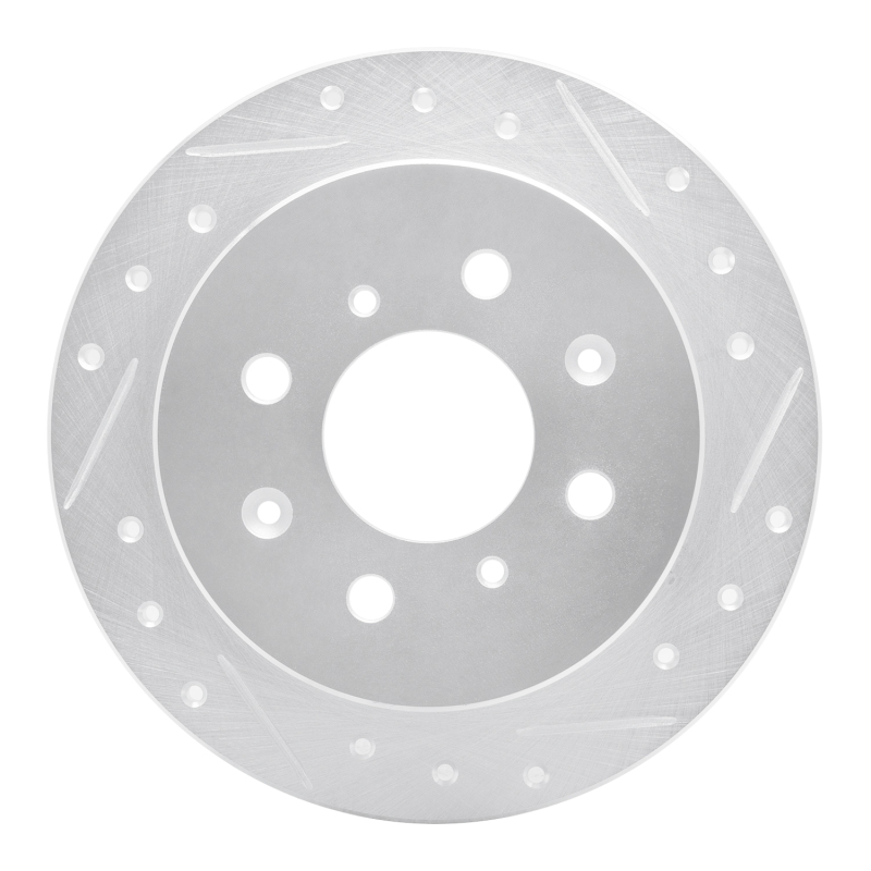 Picture of R1 88-01 Acura Integra Rear Right Drilled & Slotted Silver Brake Rotor