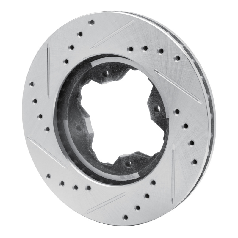 Picture of R1 90-97 Acura CL Front Right Drilled & Slotted Silver Brake Rotor