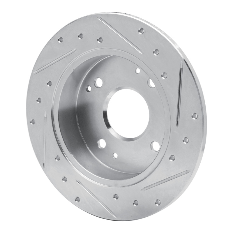 Picture of R1 92-97 Acura CL Rear Left Drilled & Slotted Silver Brake Rotor