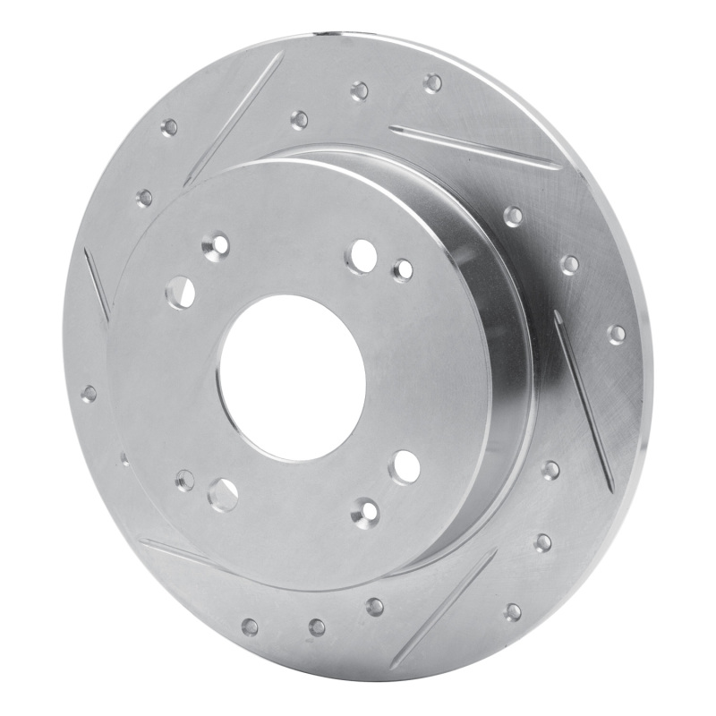 Picture of R1 92-97 Acura CL Rear Left Drilled & Slotted Silver Brake Rotor