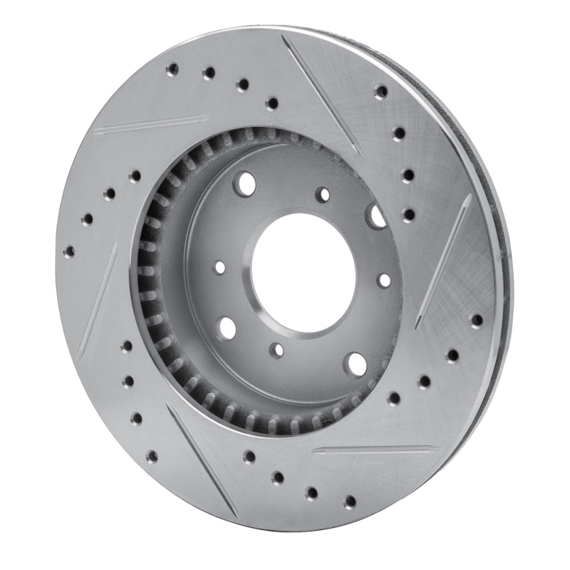 Picture of R1 98-02 Acura CL Front Left Drilled & Slotted Silver Brake Rotor