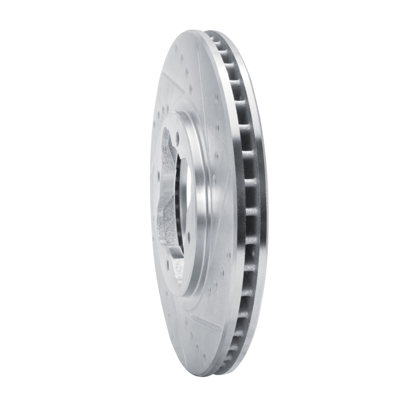 Picture of R1 91-97 Acura CL Front Right Drilled & Slotted Silver Brake Rotor