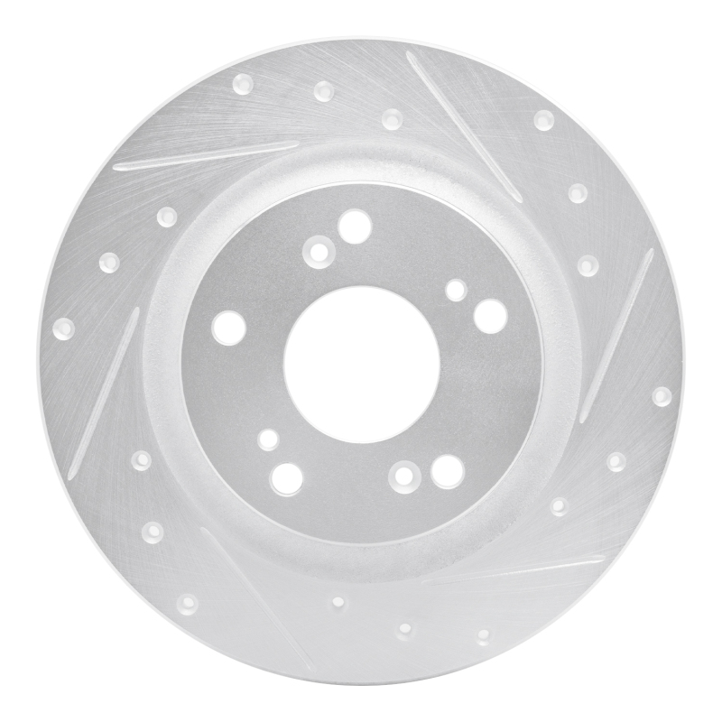 Picture of R1 00-09 Honda S2000 Rear Right Drilled & Slotted Silver Brake Rotor