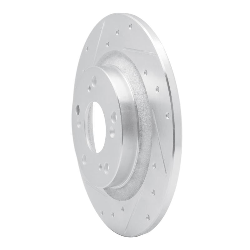 Picture of R1 00-09 Honda S2000 Rear Left Drilled & Slotted Silver Brake Rotor
