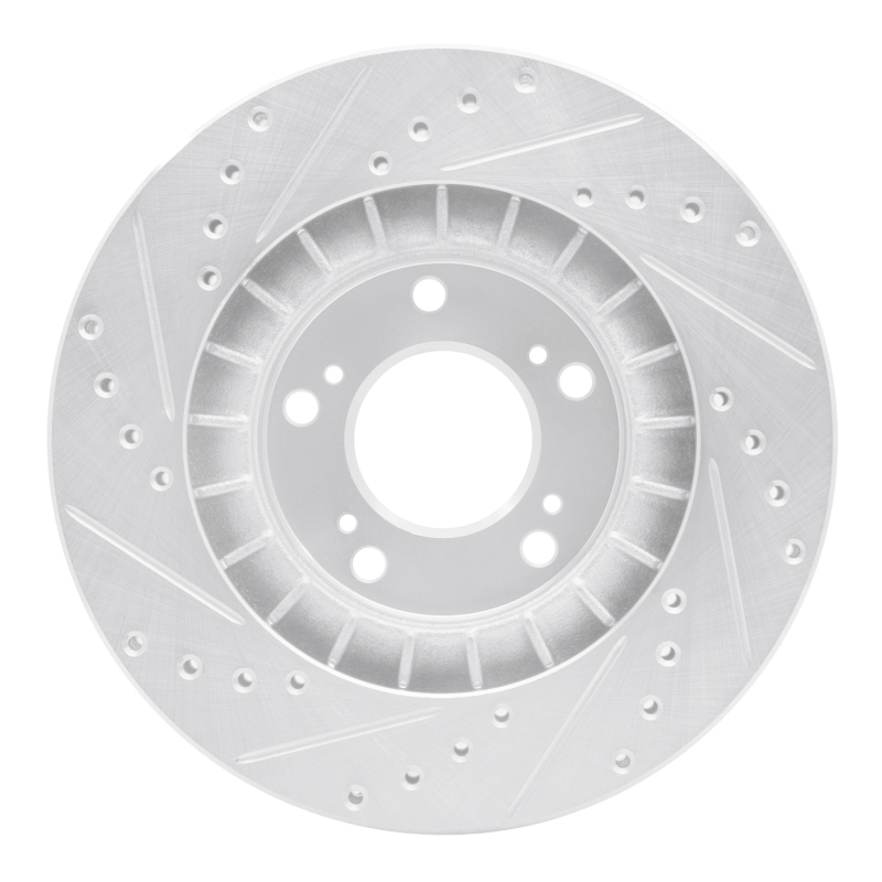 Picture of R1 00-09 Honda S2000 Front Right Drilled & Slotted Silver Brake Rotor