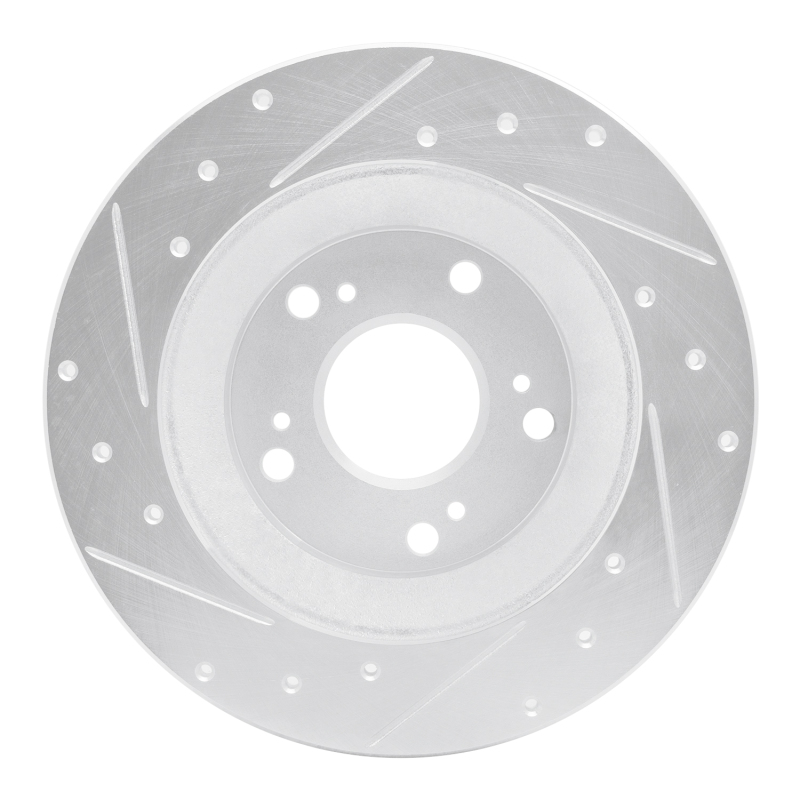Picture of R1 00-09 Honda S2000 Rear Right Drilled & Slotted Silver Brake Rotor
