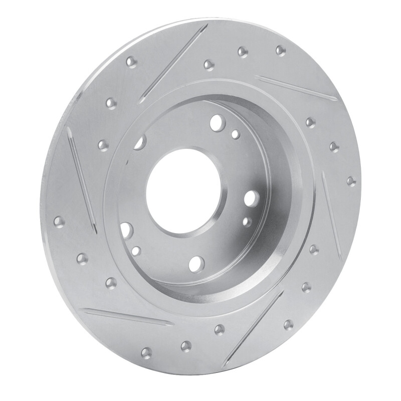 Picture of R1 03-08 Acura TSX Rear Right Drilled & Slotted Silver Brake Rotor