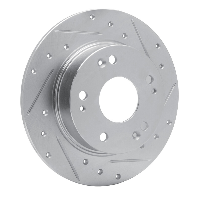 Picture of R1 03-08 Acura TSX Rear Right Drilled & Slotted Silver Brake Rotor