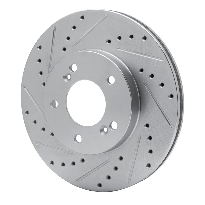 Picture of R1 91-01 Acura Legend Front Left Drilled & Slotted Silver Brake Rotor