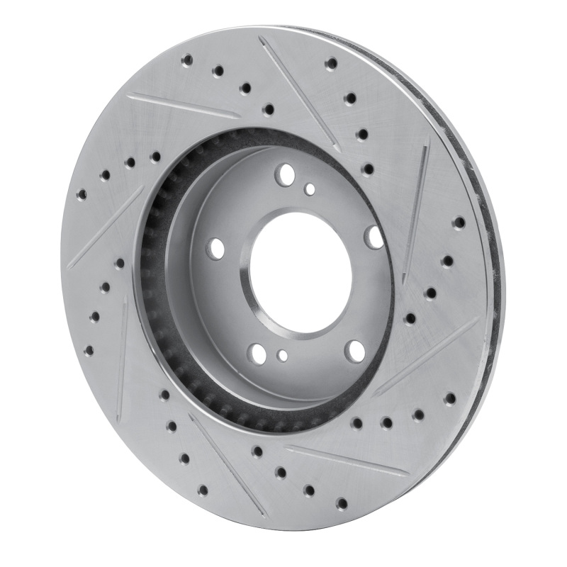 Picture of R1 91-01 Acura Legend Front Left Drilled & Slotted Silver Brake Rotor