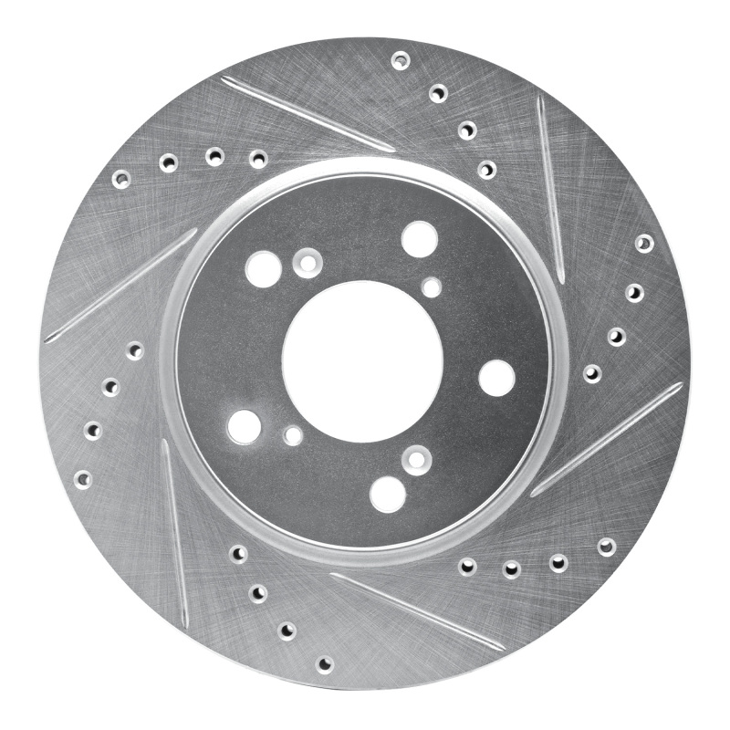 Picture of R1 05-10 Honda Odyssey Front Right Drilled & Slotted Silver Brake Rotor