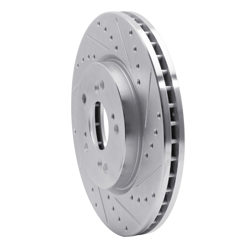 Picture of R1 07-16 Acura RDX Front Right Drilled & Slotted Silver Brake Rotor