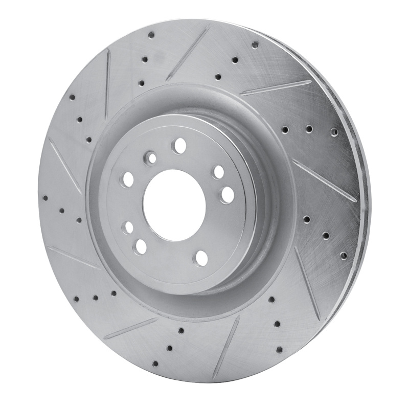 Picture of R1 13-19 Mercedes-Benz GL350 Front Left Drilled & Slotted Silver Brake Rotor