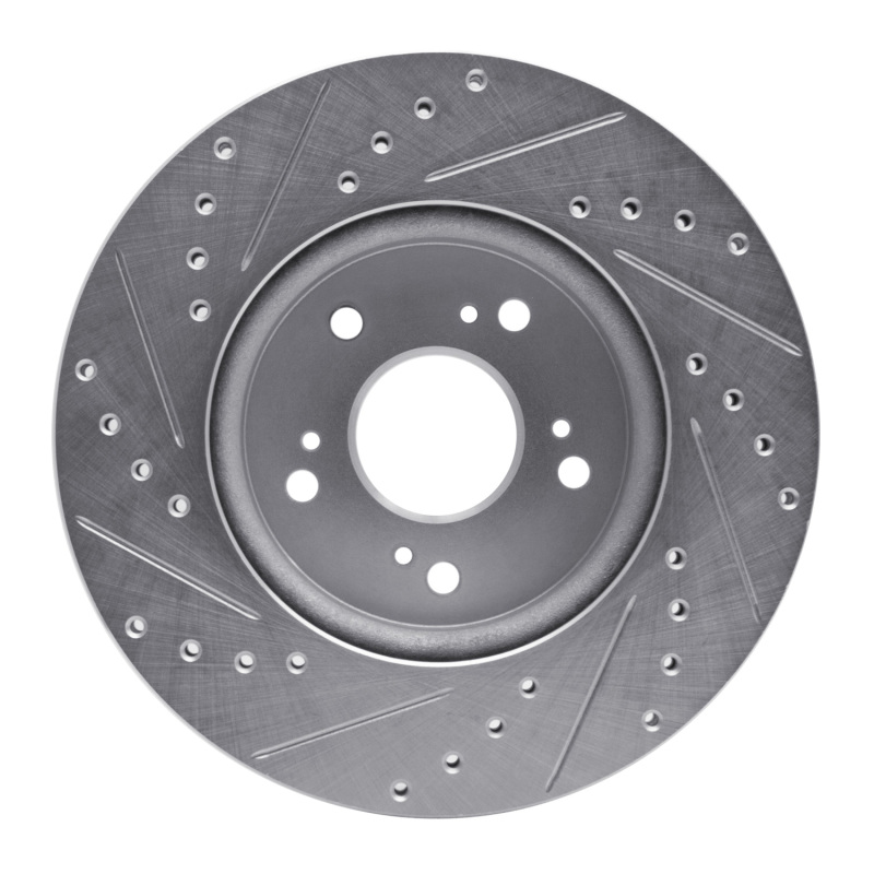 Picture of R1 07-16 Acura RDX Front Right Drilled & Slotted Silver Brake Rotor