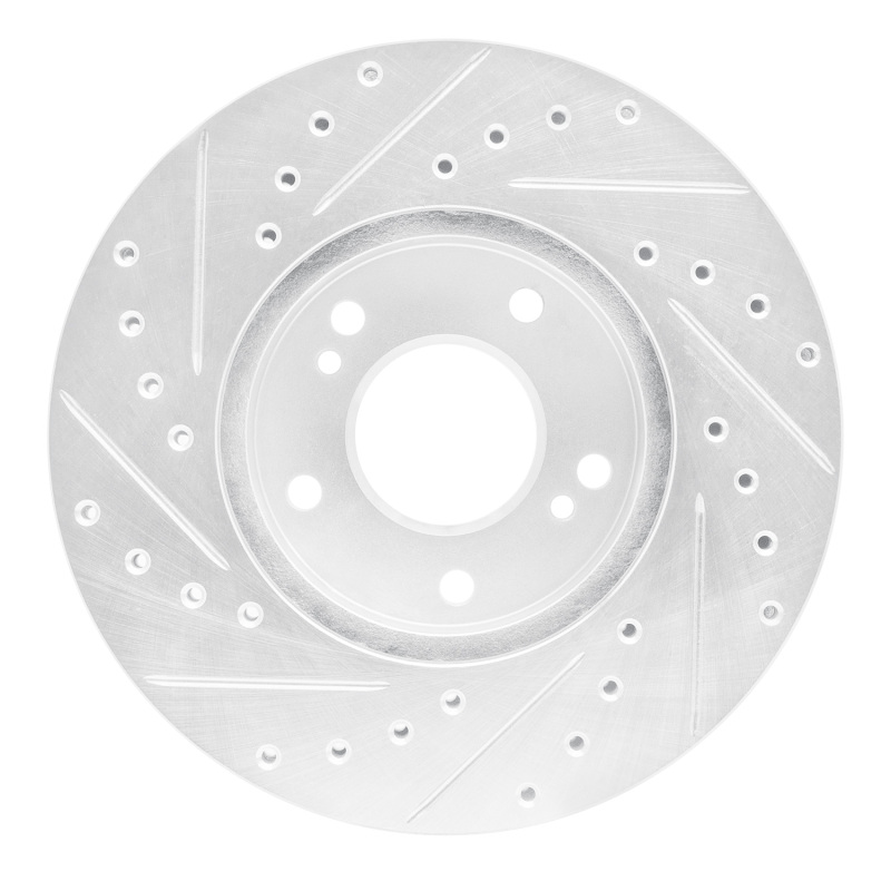Picture of R1 89-96 Nissan 300ZX Front Right Drilled & Slotted Silver Brake Rotor