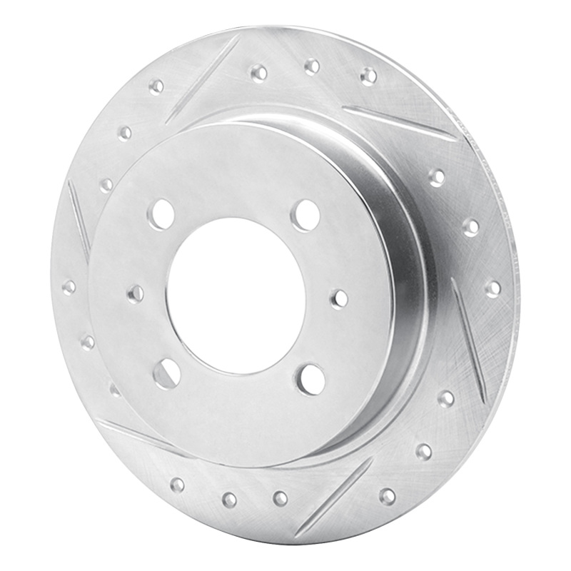 Picture of R1 91-06 Nissan Sentra Rear Left Drilled & Slotted Silver Brake Rotor