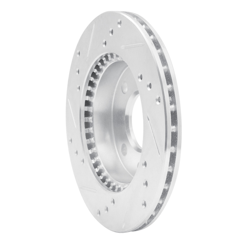 Picture of R1 95-00 Nissan 200SX Front Right Drilled & Slotted Silver Brake Rotor