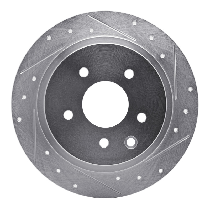 Picture of R1 02-25 Nissan Maxima Rear Right Drilled & Slotted Silver Brake Rotor