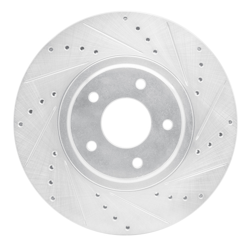 Picture of R1 03-05 Nissan Maxima Front Right Drilled & Slotted Silver Brake Rotor