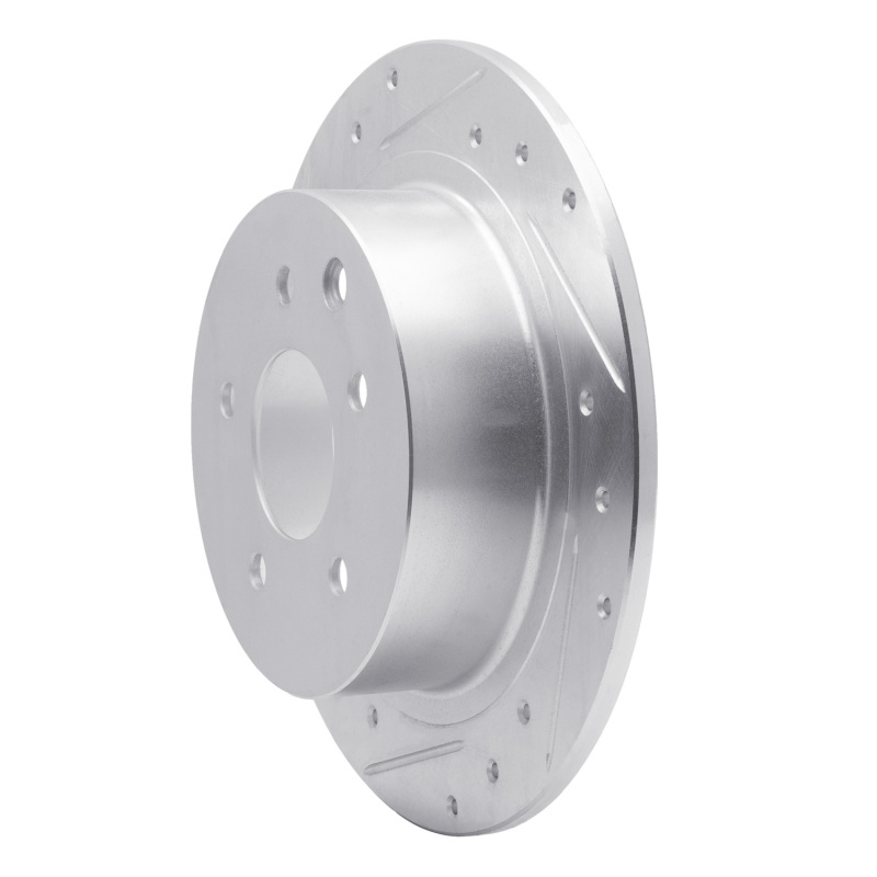 Picture of R1 02-25 Nissan Juke Rear Left Drilled & Slotted Silver Brake Rotor