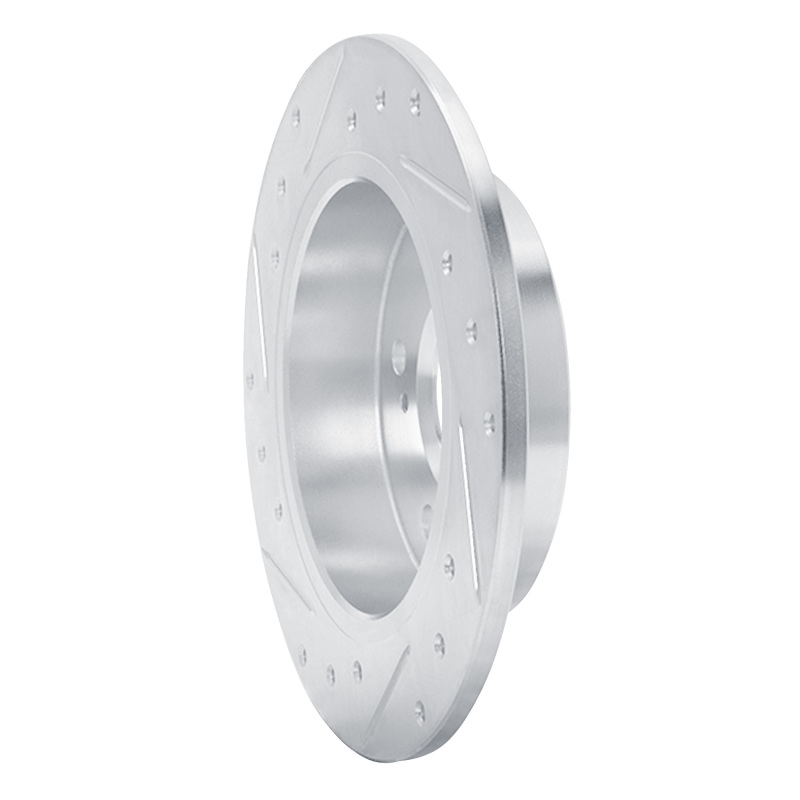 Picture of R1 94-98 Nissan 240SX Rear Right Drilled & Slotted Silver Brake Rotor