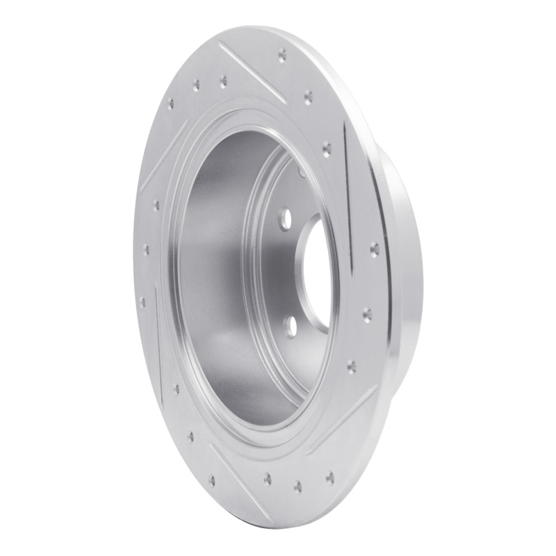 Picture of R1 02-25 Nissan Juke Rear Left Drilled & Slotted Silver Brake Rotor