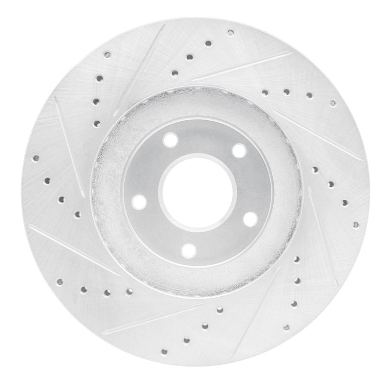 Picture of R1 03-05 Nissan Maxima Front Right Drilled & Slotted Silver Brake Rotor