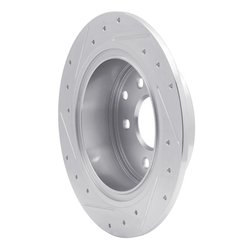Picture of R1 02-25 Nissan Maxima Rear Right Drilled & Slotted Silver Brake Rotor