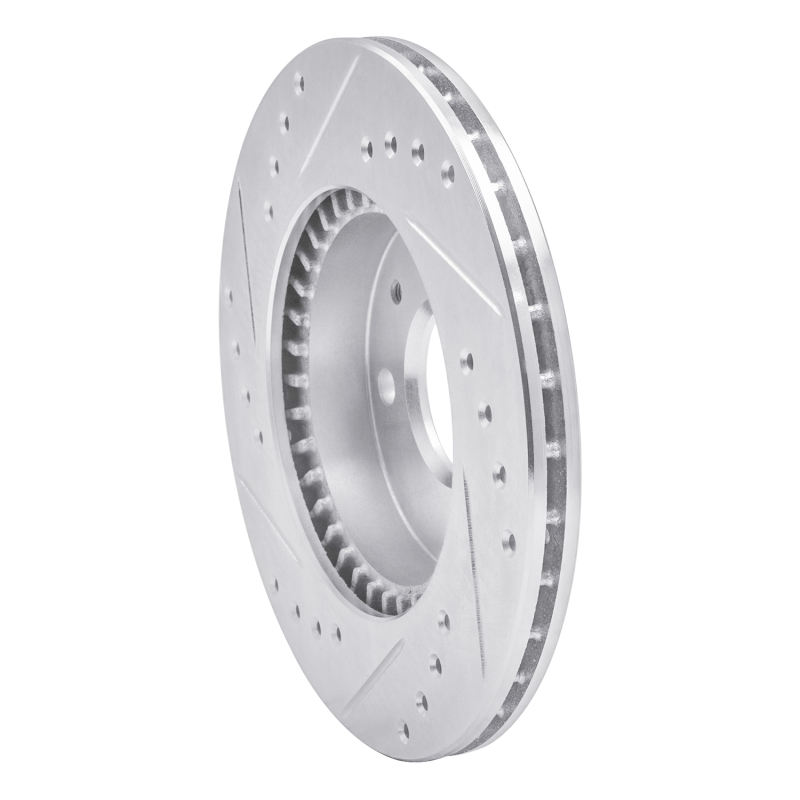 Picture of R1 95-00 Nissan Sentra Front Right Drilled & Slotted Silver Brake Rotor