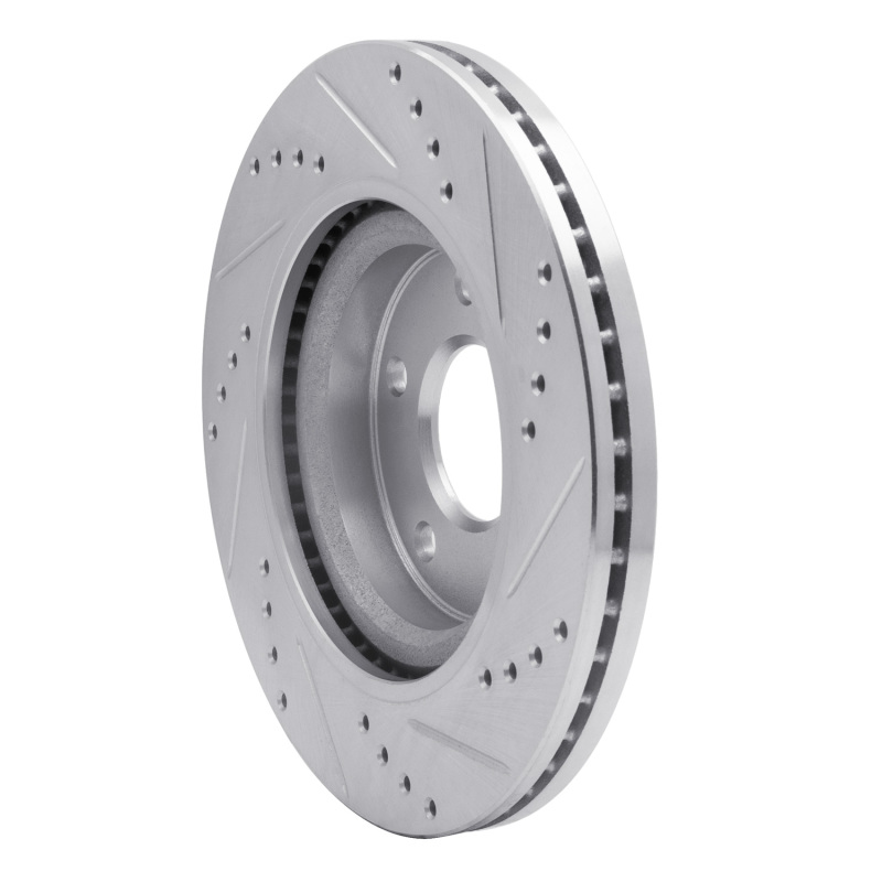 Picture of R1 07-13 Nissan Altima Front Left Drilled & Slotted Silver Brake Rotor