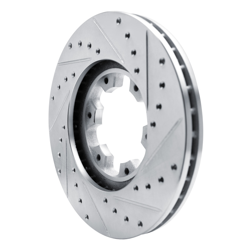 Picture of R1 96-04 Infiniti QX4 Front Left Drilled & Slotted Silver Brake Rotor