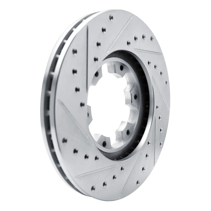 Picture of R1 96-04 Infiniti QX4 Front Right Drilled & Slotted Silver Brake Rotor
