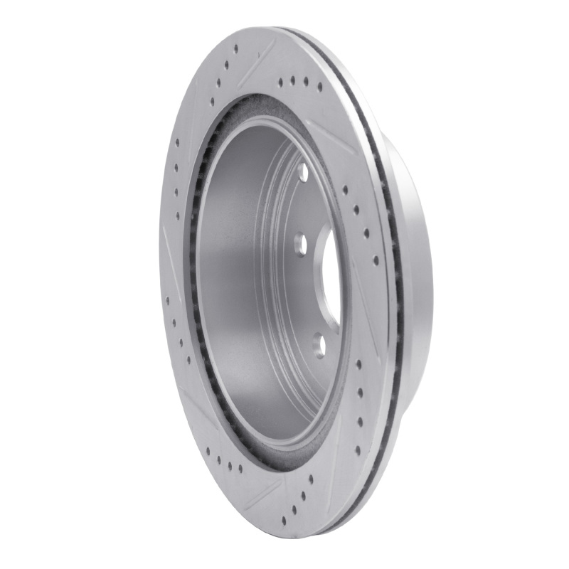 Picture of R1 03-24 Infiniti FX45 Rear Right Drilled & Slotted Silver Brake Rotor