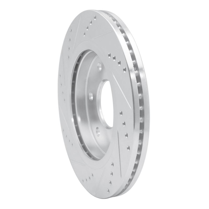 Picture of R1 05-07 Infiniti QX56 Front Right Drilled & Slotted Silver Brake Rotor