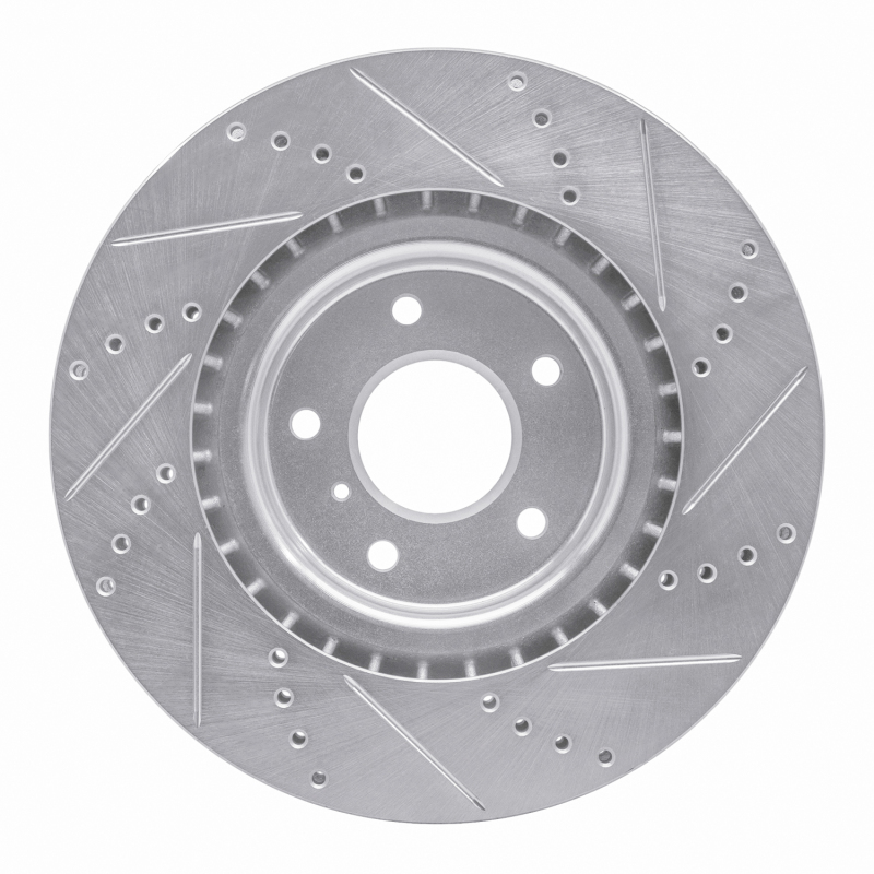 Picture of R1 03-08 Infiniti G35 Front Left Drilled & Slotted Silver Brake Rotor