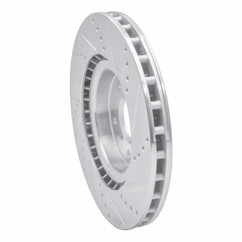 Picture of R1 03-08 Infiniti G35 Front Left Drilled & Slotted Silver Brake Rotor