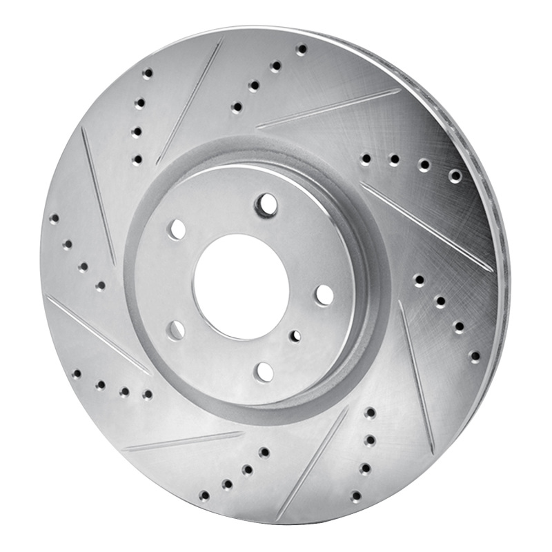 Picture of R1 07-15 Infiniti G35 Front Left Drilled & Slotted Silver Brake Rotor