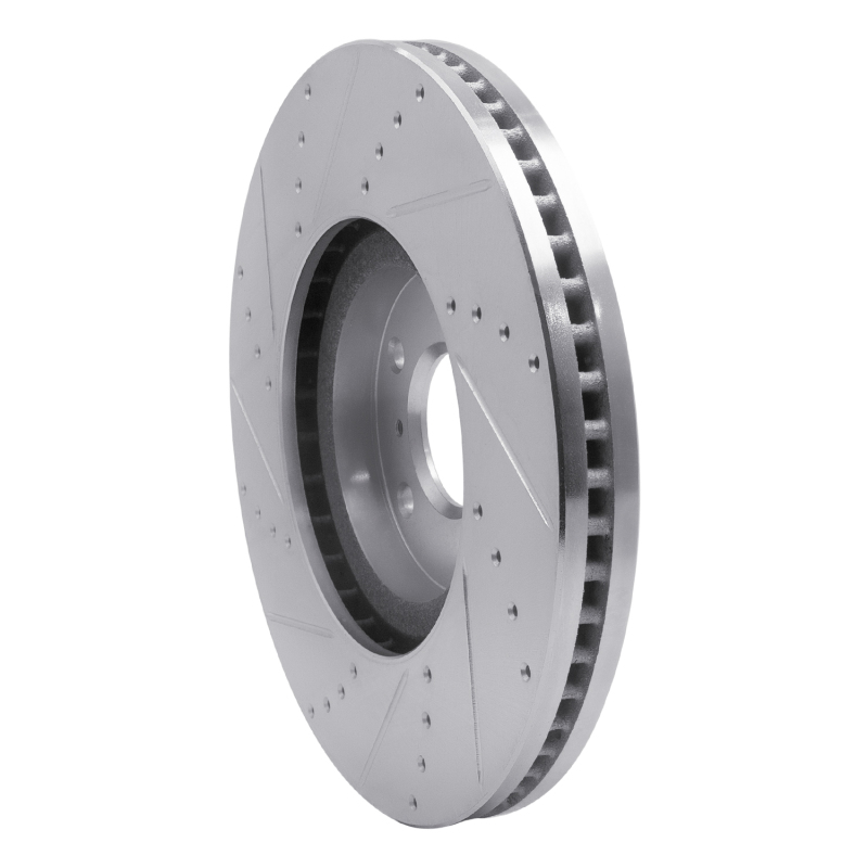 Picture of R1 07-15 Infiniti G35 Front Right Drilled & Slotted Silver Brake Rotor