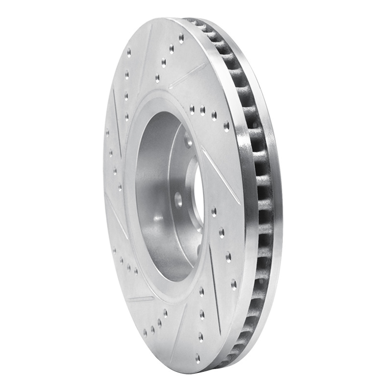 Picture of R1 05-14 Infiniti FX45 Front Right Drilled & Slotted Silver Brake Rotor