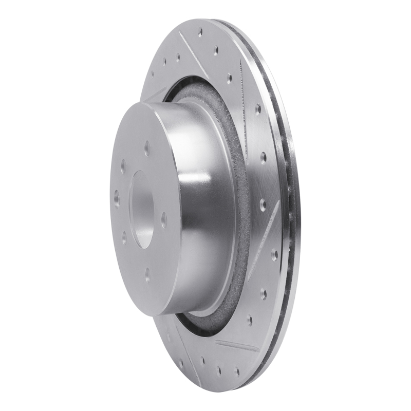 Picture of R1 07-15 Infiniti G37 Rear Right Drilled & Slotted Silver Brake Rotor
