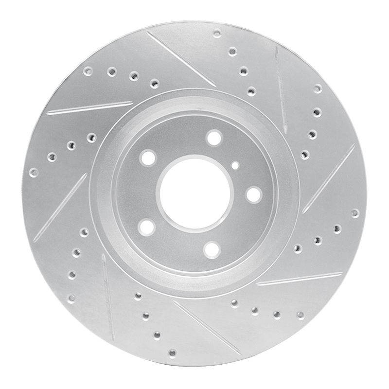Picture of R1 05-14 Infiniti FX37 Front Left Drilled & Slotted Silver Brake Rotor