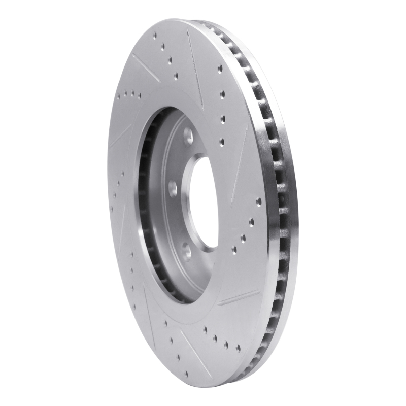 Picture of R1 07-24 Infiniti QX56 Front Left Drilled & Slotted Silver Brake Rotor
